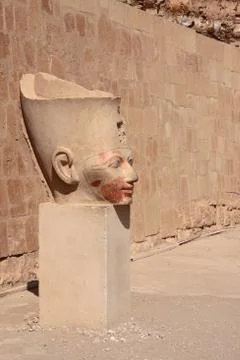 Stone pharaoh's head Stock Photos