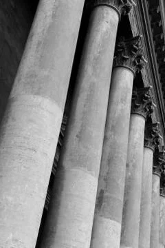 Stone pillars and columns Foto stock