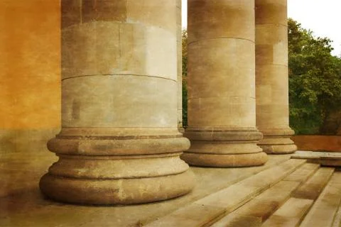 Stone Pillars in a Row Stock Photos