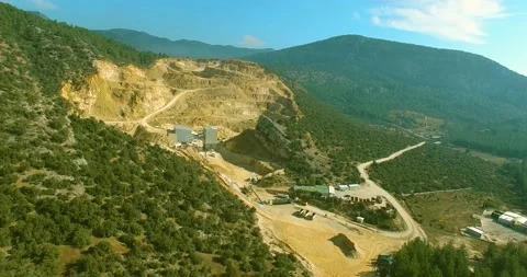 A Stone Pit Area, 4k Drone Shot Stock Footage 146126315