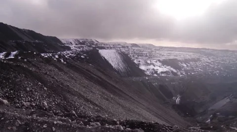 Stone pit panorama Stock-Footage 47309385