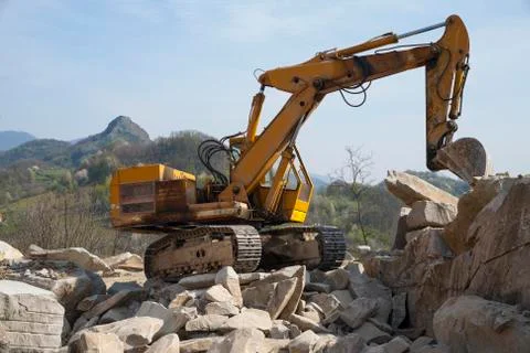 Stone pit - quarry Stock Photos