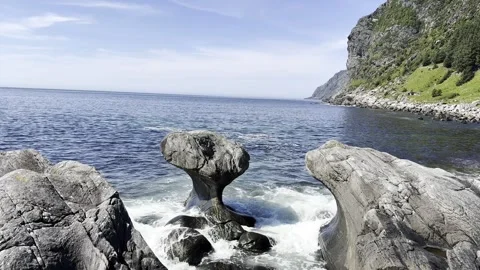 Stone polished by water Stock Footage 314440218