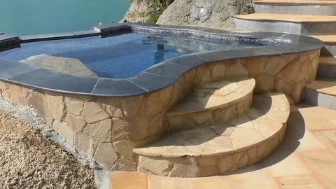 Stone Pool Stock Footage 112700537