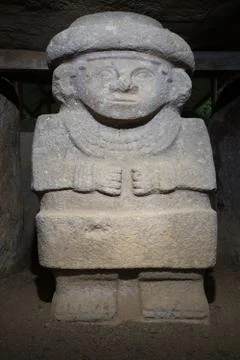 Stone pre-columbian statue Stock Photos