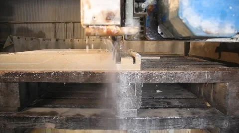 Stone processing factory Video stock 48954582