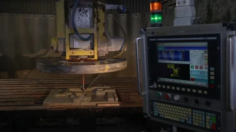 Stone processing factory Video stock 48954690