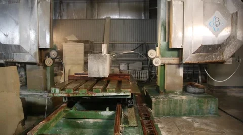 Stone processing factory Video stock 48954917