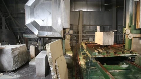 Stone processing factory Video stock 48954925