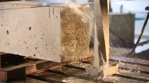 Stone processing factory Video stock 48954933