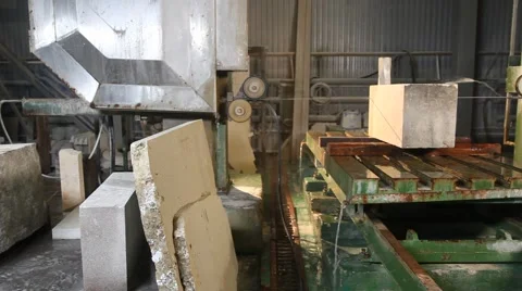 Stone processing factory Video stock 48955123