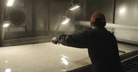 Stone processing finishing Stockbeeldmateriaal 82415341