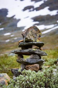 A stone pyramid Stock Photos