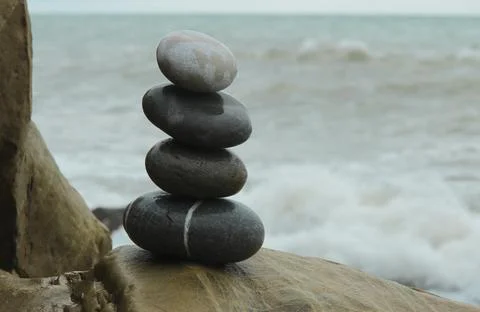Stone pyramid Stock Photos