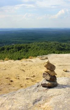 Stone pyramid Stock Photos