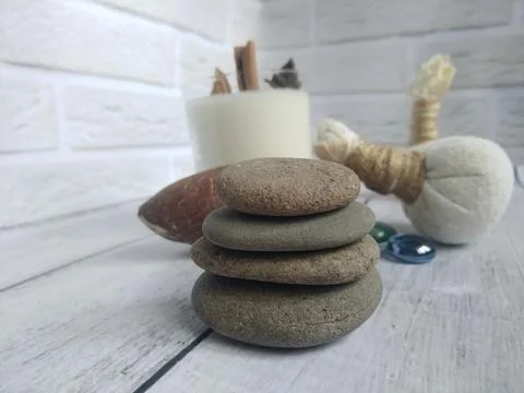 Stone pyramid Stock Photos