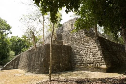 Stone pyramid ruins Stock Photos