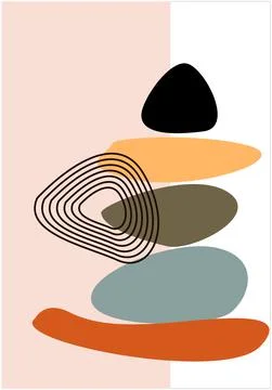 Stone pyramid with strip shape vector design Stock Illustration