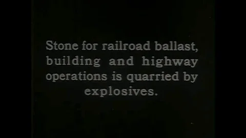 Stone is quarried by explosives, and dynamite cartridges are cut and loaded into Stock Footage 139643446