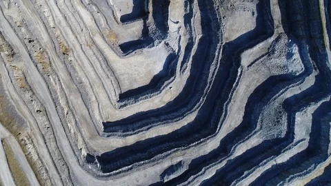 Stone quarry aerial view of mining site heavy industry England 스톡 동영상 73537698