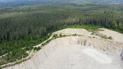 Stone quarry and surrounding forest Stock Footage 110635058