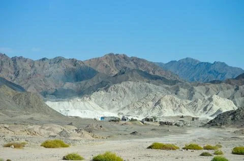 A stone quarry for the extraction of marble Stock Photos