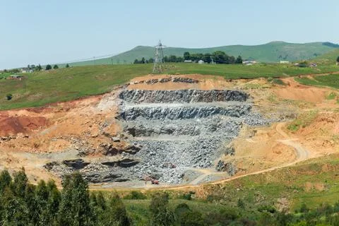 Stone Quarry Landscape Stock Photos
