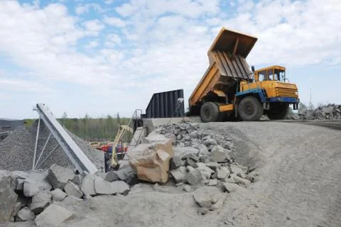 Stone quarry Foto stock