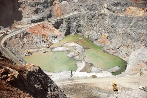 Stone quarry Stock Photos