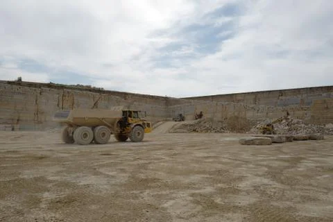 Stone quarry Stockfoto's