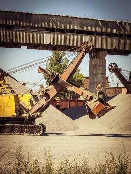 Stone quarry site Foto stock