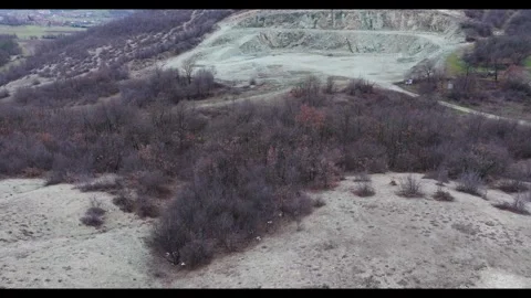 Stone quarry for zeolite mining Video stock 329952529