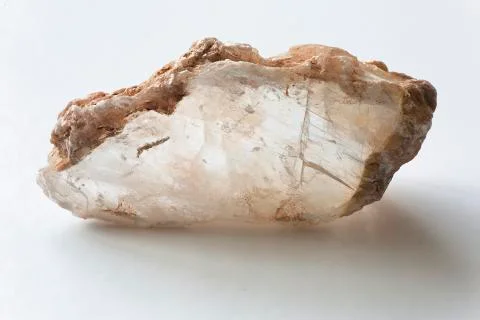Stone quartz on white background. Stock Photos