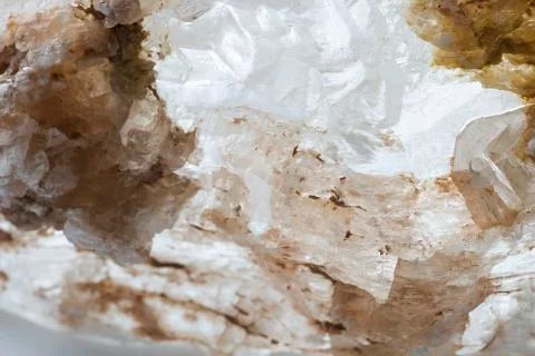 Stone quartz on white background. Stock Photos