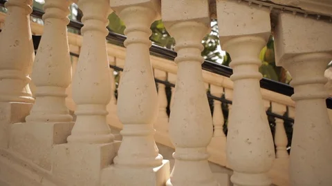 Stone Railing on Stairs Stock Footage 102572755