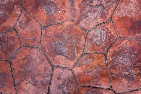 Stone red tiles floor texture Stock Photos
