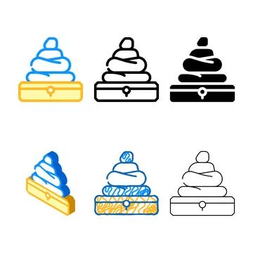Stone for relax massage forms color icon vector Stock Illustration