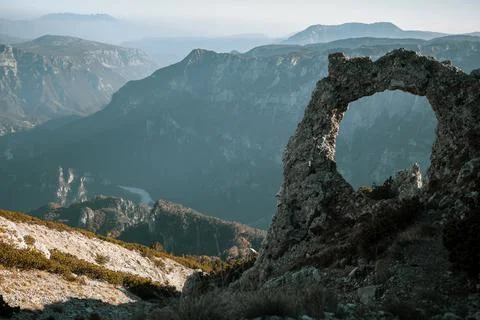 A stone ring in the mountains Stock Photos