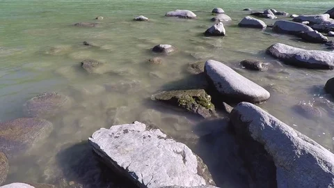 The Stone river bank Stock Footage 83014208