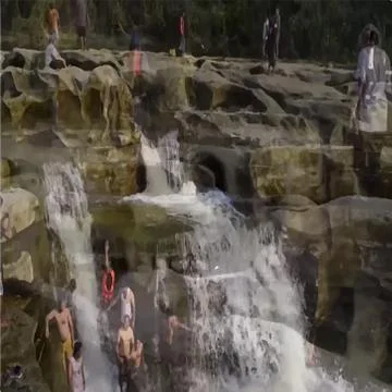 Stone with river image vector 스톡 사진