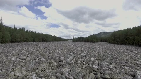 The stone river in the Urals Stock Footage 65654055