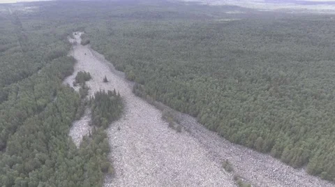 The stone river in the Urals Stock Footage 65754534