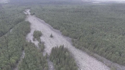 The stone river in the Urals Stock Footage 65755018