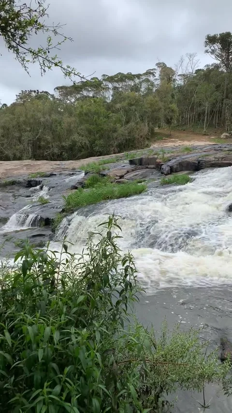Stone river waterfall Stock Footage 290004880