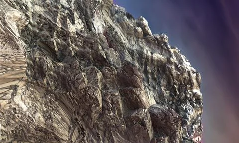 Stone, rock, boulder, cobblestone, cobblestone in the desert against the back Stock Illustration
