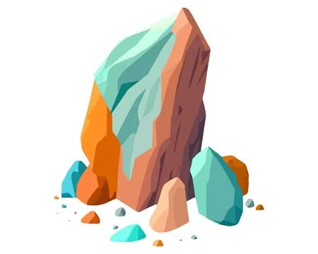 Stone rock. Mining. multi colored pebbles. イラスト素材