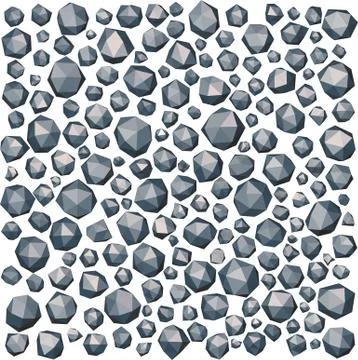 Stone rock polygonal abstract shape in gray blue Stock Illustration