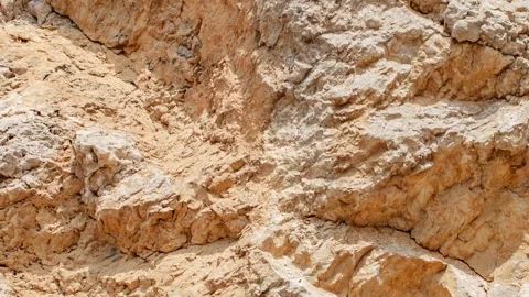 Stone rock, surface background on clear day, moving sideways, close-up macr.. 스톡 동영상 256331078