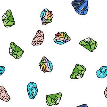 Stone rock texture nature vector seamless pattern Stock Illustration