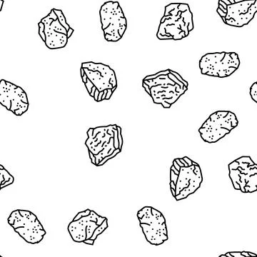 Stone rock texture nature vector seamless pattern Stock Illustration